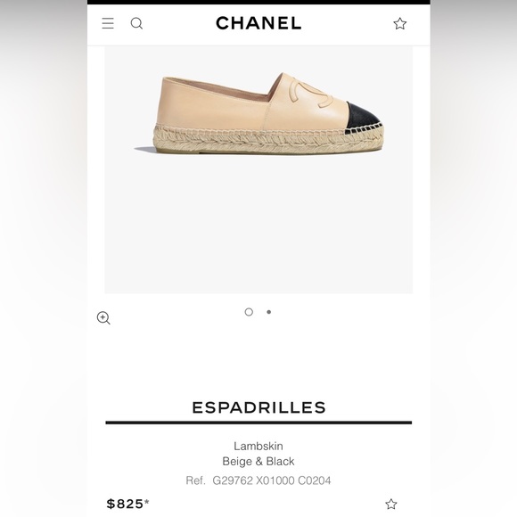 Chanel - Black & Beige Logo Espadrilles- Out of Stock - Never worn - Picture 3 of 9